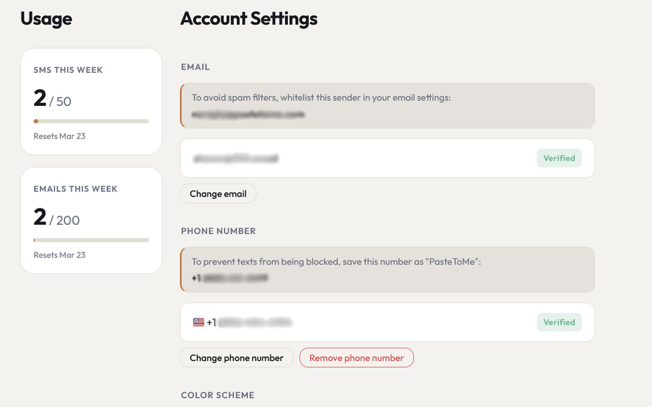 Account Settings